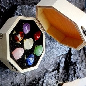 COPY - Beautiful Real Crystal  Chakra Egg Set